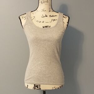Old Navy Light Gray Ribbed Tank Top